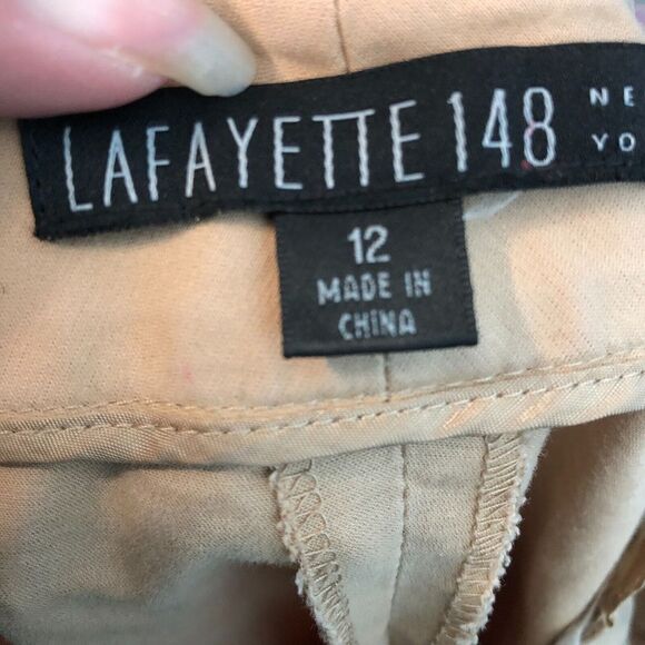 Lafayette 148 Pants Womens 12 Brown Flat Front Trouser - Picture 6 of 8